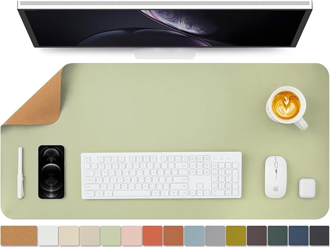 Cork Desk Mat - Dual-Sided Desk Pad by HOMIEAZICOZI