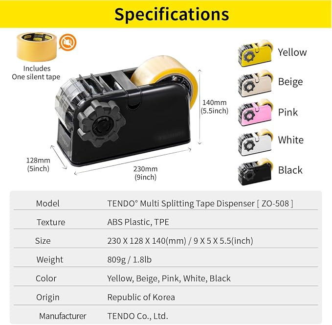 Multi-Section Tape Dispenser ZO-508: Innovative Cutter - Image 8