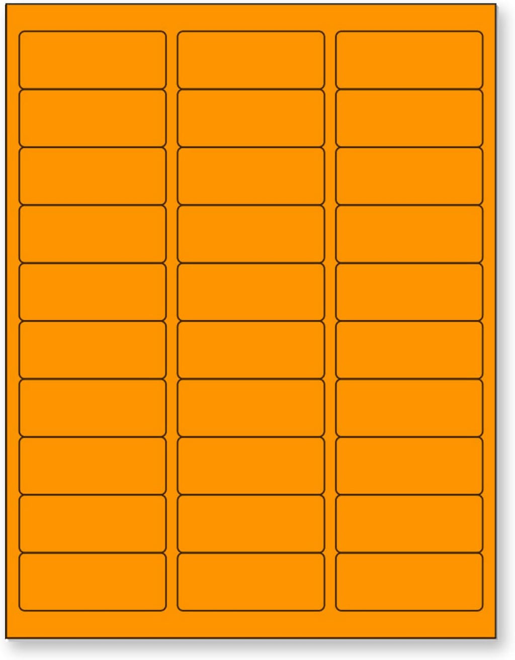 NextDayLabels - 8-1/2 x 11" Neon Color High Light Fluorescent Labels