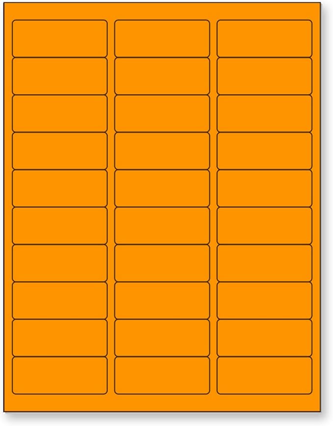 NextDayLabels - 8-1/2 x 11" Neon Color High Light Fluorescent Labels by NextDayLabels