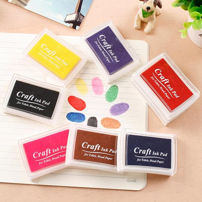 JZTang 6 Pcs Craft Ink Pad, Washable Ink Pads Multicolor Ink Pads - Image 4
