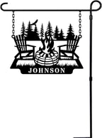 Personalized Campfire Name Metal Signs, Camper Decor, Custom Family Name Sign - Image 4