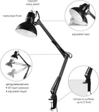 globe electric 56963 31.5" multi-joint desk lamp with, front angle view