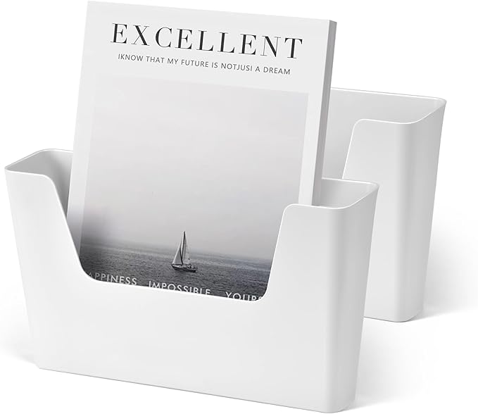 YOHOM No Drilling File Holder Wall Mails Magazines Organizer Adhesive Door Mount by Yohom
