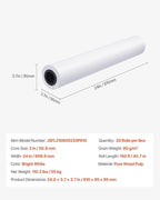VEVOR Wide Format Paper, 24 in x 150 ft Plotter Roll, 20 Rolls CAD Bond Rolls - Image 7