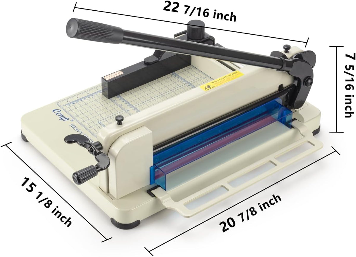 Ecraft Heavy Duty 12" Guillotine Paper Cutter - 400 Sheet Capacity,Solid...