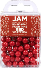 JAM PAPER Colorful Push Pins by JAMPaper
