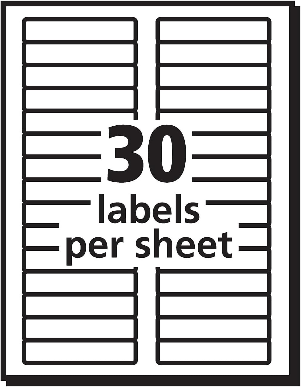 Avery 5266 Permanent Filing Labels, 1/3 Cut, 750/PK, RD/BE/GN/PE/YW