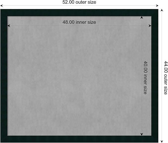 Amanti Art Black Framed Magnetic Board 44x52 Oversize Vision Board - Image 4