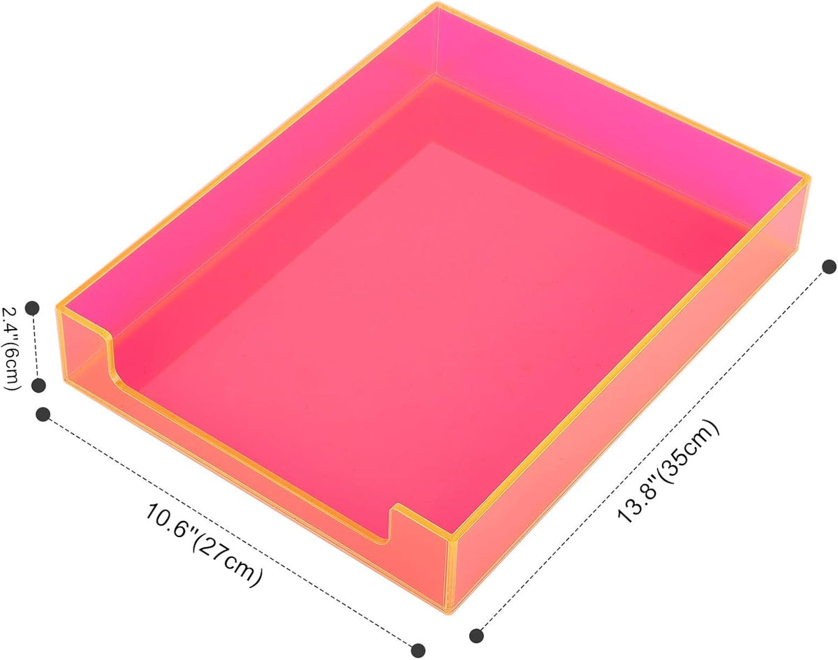 Paper Tray Acrylic File Organizer for Desk Letter Tray Desk Organizer Documen...