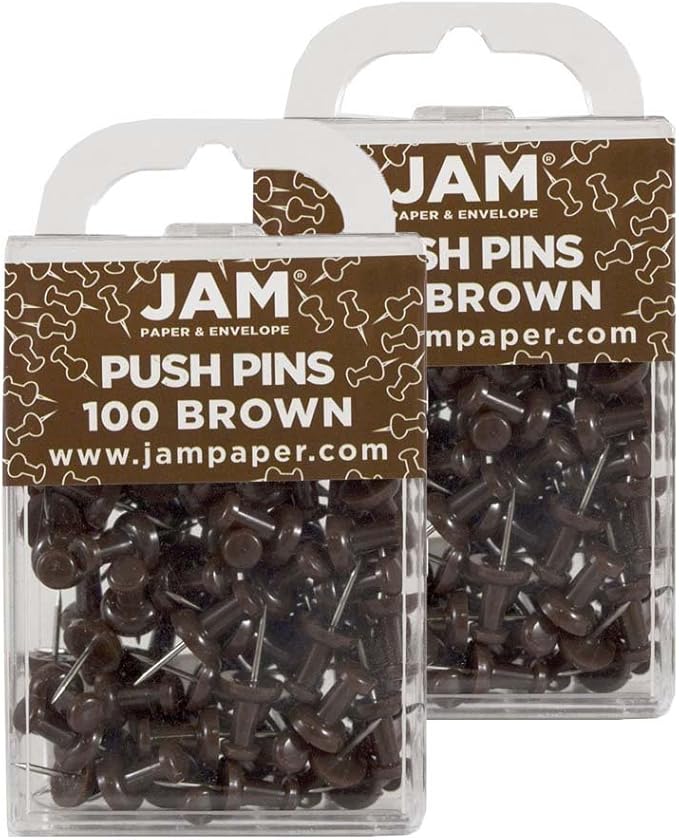 JAM PAPER Colorful Push Pins by JAMPaper
