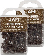 JAM PAPER Colorful Push Pins by JAMPaper