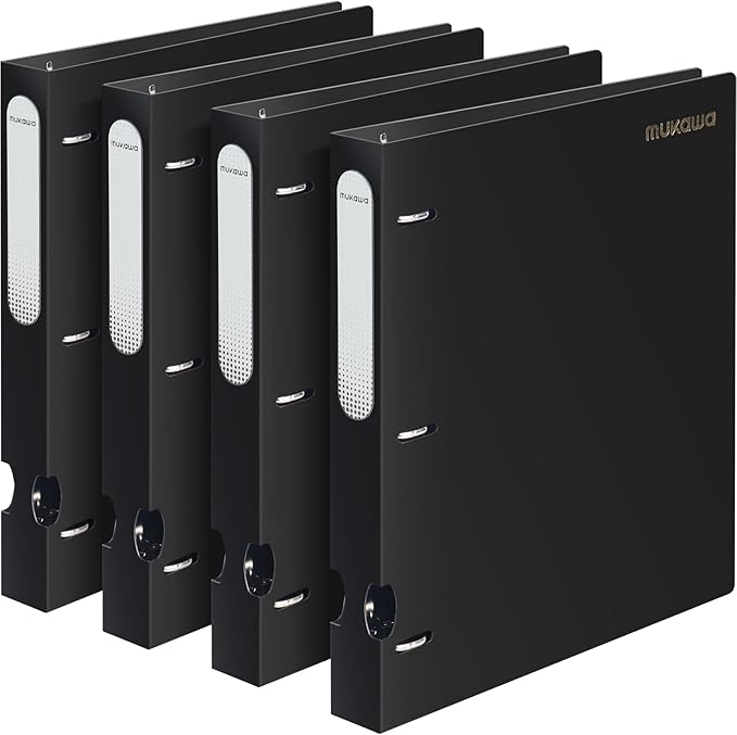 MUKAWA 1 Inch 3 Ring Binder, D-Ring Binder Holds 250 Sheets, PP Cover by Unknown