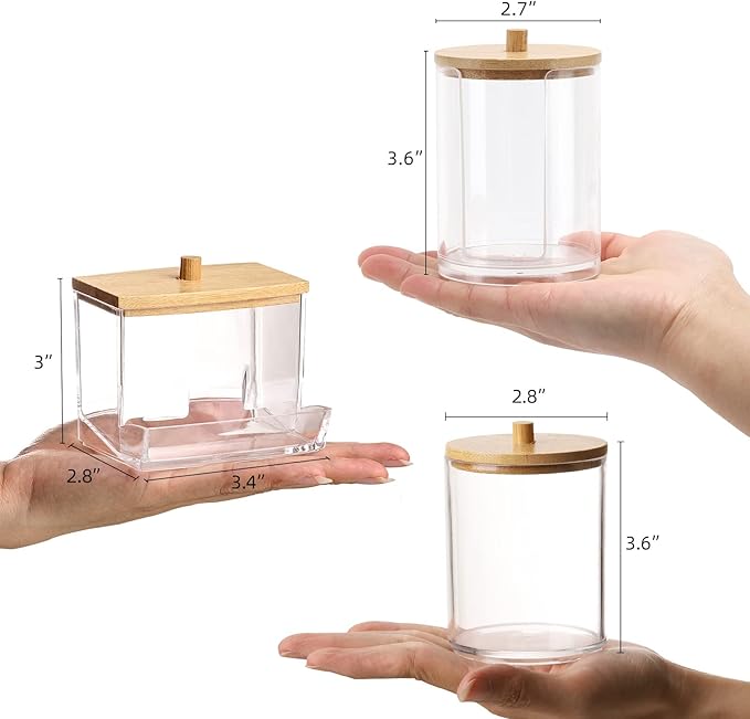 Tbestmax Bathroom Organizer Accessories Set-10 OZ Qtips Holder Storage - Image 2