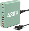420W USB C Charger Block, 10-Port Charging Station GaN Fast Charging Type C & by Unknown