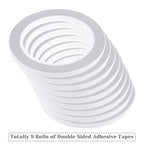 cridoz Double Sided Adhesive Tape, 9 Rolls Double-Side Craft Tape - Image 2