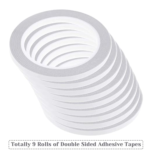 cridoz Double Sided Adhesive Tape, 9 Rolls Double-Side Craft Tape - Image 2