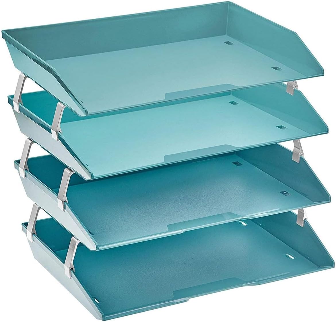 Acrimet 4 Tier Paper Letter Tray Side Load Letter Size, Office Desk File Docu...