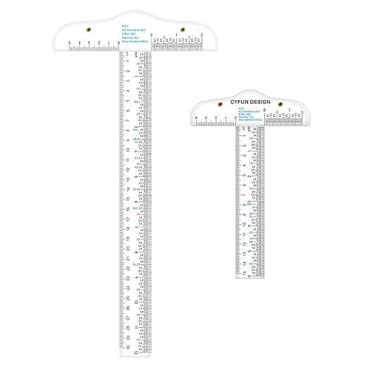 CYFUN DESIGN 12" 6" Acrylic T-Square Ruler Precision Marking T Square Ruler by CYFUNDESIGN
