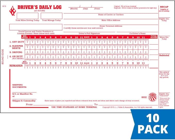 Driver Daily Log Book 10-pk. - Image 4