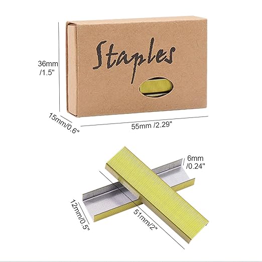 NatSumeBasics 6000 Pure Gold Staples Yellow Colored Staples - Image 6