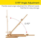 MEEDEN Large Wooden Tabletop H-Frame Easel, Solid Beech Wood Table Easel - Image 3