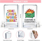 Vgrti Funny Dumpster Fire Work 2 Pack Acrylic Cosmetic Pencil Pen Holder Cup - Image 2
