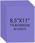 Cardstock 8.5 X 11, 40 Sheets, Dark purple Card Stock, 75lb/ 200gsm Copy Paper by Ciphyfee