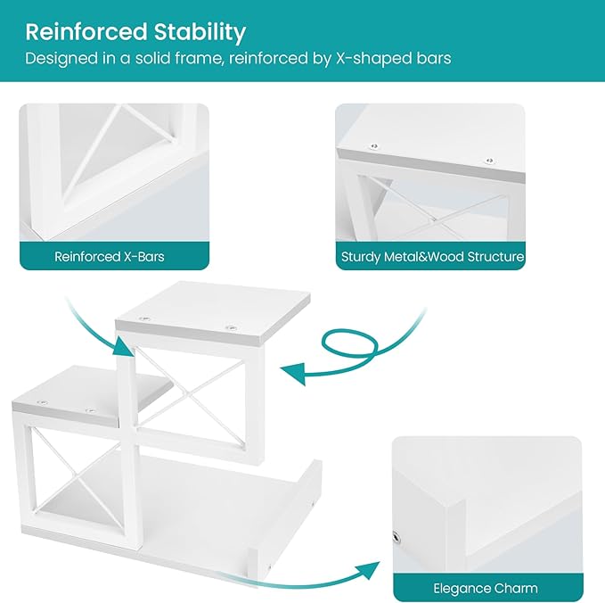 ELITEROO Desk Shelf, Wood Small Bookshelf Desktop Shelves and Organizer - Image 5