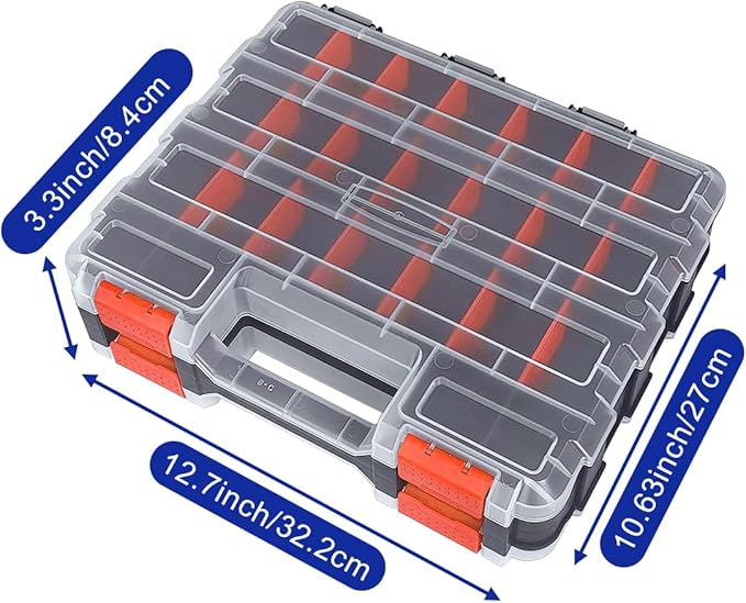 Tools Organizer Box Small Parts Storage Box 50-Compartment Double Side Hardware - Image 3