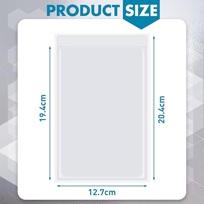 Outus Self Adhesive Shop Ticket Holders Clear Plastic Sleeves Adhesive Pockets - Image 2