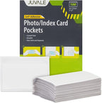 Juvale 100-Pack Clear Index Card Pockets by Juvale