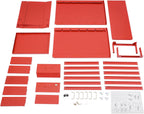 4 Drawer File Cabinet with Lock,Metal Office Filing Cabinets for Home Office,Metal Vertical File Storage Cabinet with Wheels,Storage A4/Letter/Legal (Red)