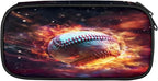 Pardick Pencil Case，Baseball Fire Big Capacity Pencil Pouch Coin Pouch - Image 2