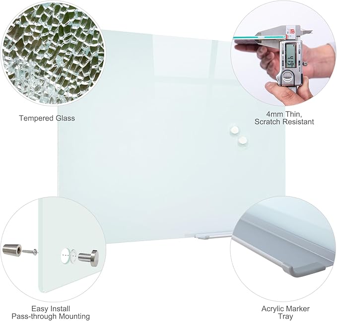 Gooderboard Glass Magnetic White Board - Image 2