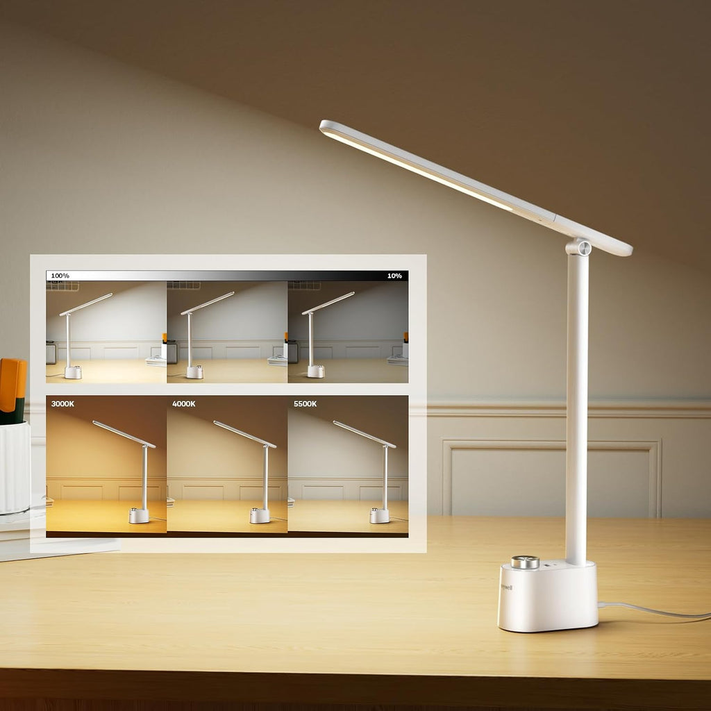 honeywell h01 pro sunturalux compact led desk lamp, side view