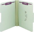 Smead Pressboard Fastener File Folder with SafeSHIELD, 1/3 Cut Tab, 51 Mm Expansion, Letter Size, Gray, Green, 25 Count, 14934