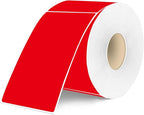 3×5 Inch Red Removable Thermal Labels, Waterproof Thermal Label, 240 Sheets per by Yeachlaing