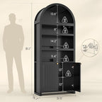 81" Tall Arched Cabinets, Bookcase - Image 2