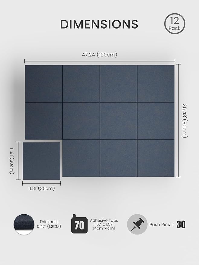Bumusty Large Cork Board 47"x35" Alternative - Image 2