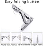 Folding Shelf Brackets, Max Load 300 lb, Heavy Duty Stainless Steel Collapsible - Image 5