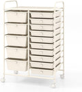 HAPPYGRILL 15-Drawer Rolling Cart, Storage Carts by HAPPYGRILL