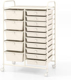 HAPPYGRILL 15-Drawer Rolling Cart, Storage Carts by HAPPYGRILL