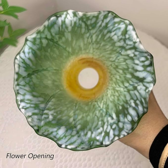 Bieye LS15 Lily Flower Blown Glass Lampshade - Image 4