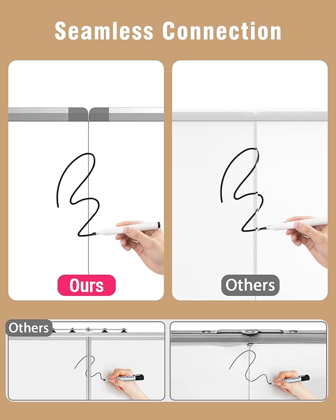 48"X 48" Large Magnetic Dry Erase Whiteboard, Removable Wall Hanging Board - Image 7