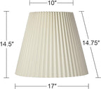 10" Top x 17" Bottom x 14 1/2" High x 14 3/4" Slant Lamp Shade Replacement - Image 4