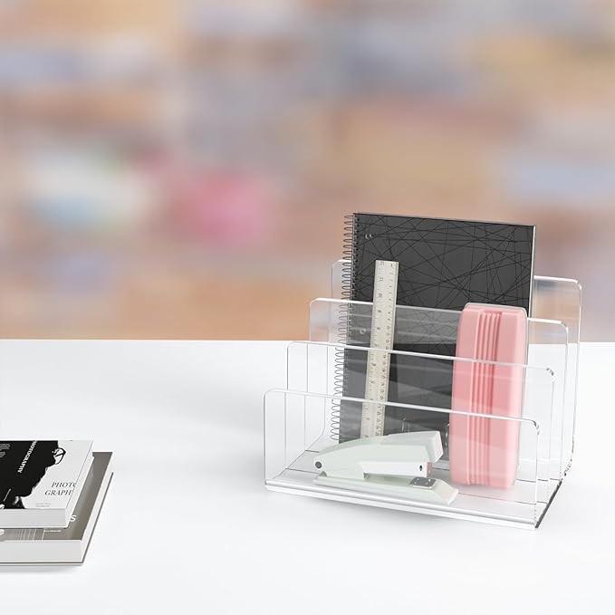 Richboom Acrylic File Sorter, 8.5"x6.3"x6.2", Upright File Organizer - Image 8
