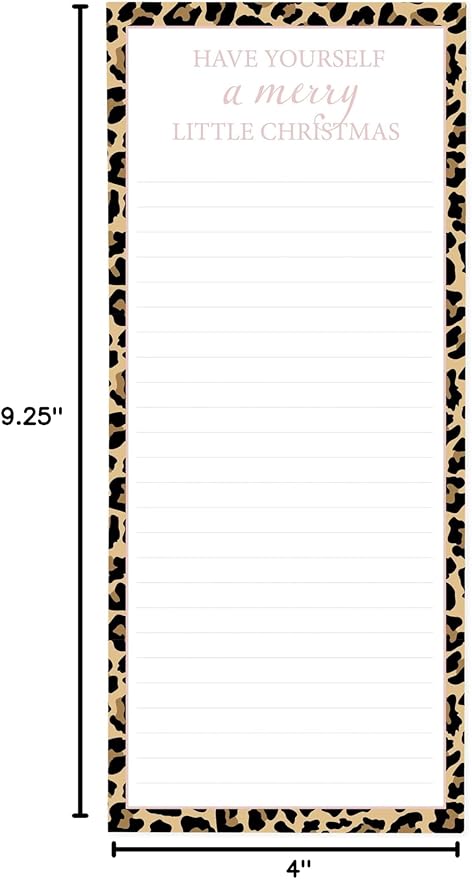 Graphique Cheetah Print Holiday Magnetic Notepad | 100 Tear-Away Sheets | - Image 5