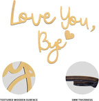 Wall Decor Large Gold Love You Bye Sign Hallway Entryway Door Wall Art Boho - Image 4