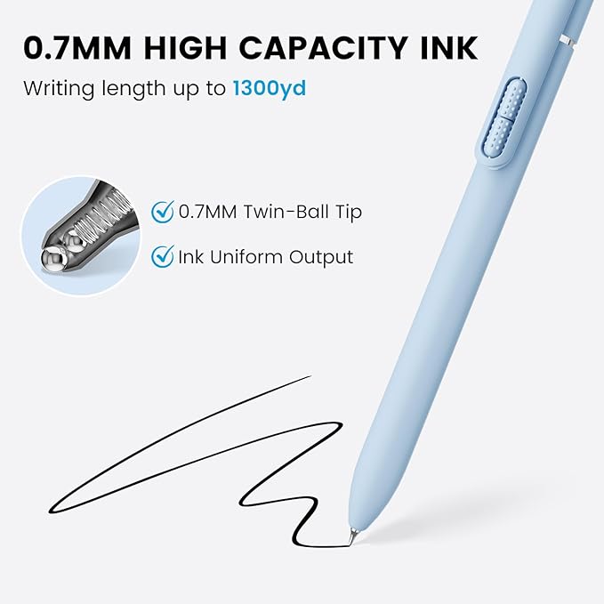 JIMMIDDA- 12 Pack Gel Pens, 0.7mm Black Ink Fine Point Smooth Writing - Image 3